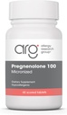 Allergy Research Group Pregnenolone 100mg - Progesterone Supplements for Women &amp; Men, Hormone & Stress Support with Natural Wild Yam, Micronized Pure Lipid Matrix, Plant Based - 60 Tablets
