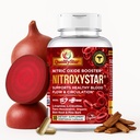Nitroxystar Nitric Oxide Booster for Men & Women - Featuring S7® & ViNitrox™ - Blend with L-Arginine, L-Citrulline, Ginseng - Muscle Pump, Circulation, Endurance & Recovery Support - 30 Vegan Capsules