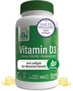Salud Thru Nutrición Vitamina D3 1000iu 100 Mini Softgels para Máximo Beneficio TEN 25mcg Cholecalciferol TEN 3rd Party Tested ANTE NO GMO USP Grado en EVOO OrgÃ©nico Silencioso Salud Apoyo