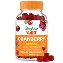 Lifeable Cranberry Gummies for Kids | Great Tasting Cranberry Supplement | for Urinary Tract Health, Bladder & Digestive Support | Vegan and Non GMO Cranberries | 60 Count