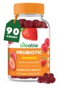 Lifeable Probiotics Gummies | 2 Billion CFU | Great Tasting Probiotic Gummies for Women | Probiotic Gummy for Gut Health and Immune Support | Probiotics for Women and Men | 90 Gummies