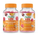 Lifeable Magnesium Citrate Kids + Calcium with Vitamin D Kids, Gummies Bundle - Great Tasting, Vitamin Supplement, Gluten Free, GMO Free, Chewable Gummy