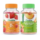 Lifeable Vitamin D 10000 IU + Turmeric Curcumin, Gummies Bundle - Great Tasting, Vitamin Supplement, Gluten Free, GMO Free, Chewable Gummy