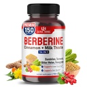 Ultra Herbs Premium Berberine with Cinnamon, Milk Thistle - Promotes Liver Function, Gut Health, Immunity (150 Count (Pack of 1))