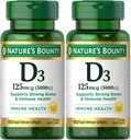 Nature's Bounty Vitamin D-5000 IU Softgels, Maximum Strength 150 ea ( Pack of 2)