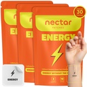 Nectar Energy Patches with Caffeine | Vitamin B3, B5, B6 & Taurine Transdermal Patches | Clean Daily Energy Support for Women & Men | Focus & Vitality Patch | 30 Count