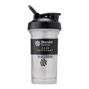 BlenderBottle Shaker Bottle Pro Series Perfect for Protein Shakes and Pre Workout, 24-Ounce, Black/Clear