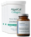 ALGAECAL Collagen - 4 Clinically-Supported Peptides VERISOL®, FORTIGEL®, UC-II®, FORTIBONE®, Collagen Powder, 3 Packs Magnesium Relax™ - Chelated Magnesium with Ashwagandha (60 Caps)