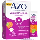 AZO Vaginal Probiotic Mini-Chews for Women, Supports Healthy Vaginal Odor, Healthy Vaginal Flora, Yeast Balance and pH*, Delicious Fruit Punch Taste, 14 Count