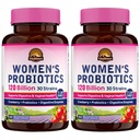 Vitalitown Probiotics for Women 120 Billion CFUs, 30 Strains, with Prebiotics & Digestive Enzymes & Cranberry, Gut & Vaginal Health, Vegan 60 (Pack of 2) Delayed Release Caps