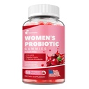 18-in-1 Probiotics for Women with Prebiotics - 200 Billion CFU with Digestive Enzyme, Cranberry, Kombucha - Sugar-Free Vaginal Gummies, Daily Gut & Urinary Health, 60 Count
