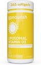 UpNourish Liposomal Vitamina D3 5000 UI Softgels - 1 año de suministro ¦ Orgánica Coconut Oil Infused Vitamin D Suplementos - Soporte Bone, Dental, Corazón, Mood &amp; Immune Health - Non GMO Gluten Free - 365 ct