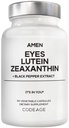 Amen Eyes Lutein Zeaxanthin Supplement - Eyes Vitamins - Lutein and Zeaxanthin from Marigold Extract, Red Beet Root Powder, Black Pepper Fruit Extract - 3-Month Supply Eye Care - Non-GMO - 90 Capsules