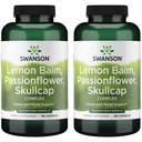 Swanson Lemon Balm Passion Flower Skullcap Complex 180 Capsules (2 Pack)