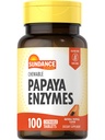 Sundance Papaya Enzymes | 100 Chewable Tablets | Natural Tropical Flavor | Vegetarian, Non-GMO and Gluten Free Supplement