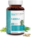 Biovitalia Plant Based Neem 1000mg Capsule for Men ' Women ← Suplemento dietético ← Apoyo saludable " Promover la desintoxicación - 60 cápsulas veganas