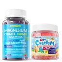 Magnesium Citrate Gummies 500mg & Kids Teens Calcium Gummies