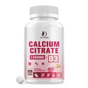 Calcium Citrate 1200 mg with Vitamin D3 Supplement for Women & Men, Calcium Magnesium Zinc D3 for Bone Muscle & Teeth Health - 120 Count - 60 Day Vegan Supply