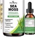 Mar Moss gotas líquidas - alta absorción Irlandés 1000 mg Sea Moss Suplemento de Tintura Rico en vitamina " Mineral para la digestión inmunitaria " Energy-Lemon Flavor