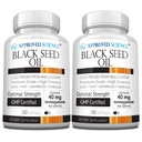 Approved Science Black Seed Oil - Cold Pressed Nigella Sativa - Boost Immunity, Respiratory, Cognitive, and Digestive Health - 2% Thymoquinone - 360 Softgels - Made in The USA