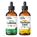 Wild & Organic Lobelia Tincture 4 fl oz & Mullein Tincture 4 fl oz