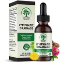 Lymphatic Drainage Drops, 2 Fl. Oz | Organic Lymphatic Drainage Supplements with Cleavers, Red Clover Flower, Stillingia Root, Prickly Ash Bark, Dandelion | Vegan | Non-GMO