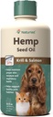 NaturVet Hemp Seed Oil Krill y Salmon, 32 oz. Liquid, Made in The USA