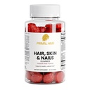 Hair, Skin and Nails Gummies with Biotin & Collagen - Vitamins A, C, D, E & Zinc - Passion Fruit Flavor - Supports Natural Glow & Healthy Growth - 60ct