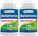 Best Naturals Melatonin 3mg 240 Tablets (Pack of 2)