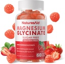 Magnesio Glycinate Gummies 1000mg - Suplemento de Potasio de Magnesio Libre de Azúcar con Vitamina D, B6, CoQ10 para calma Mood &amp; Sleep Support - 60 Gummies de Fresa -1 Pack