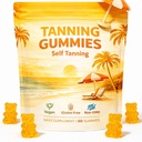 Tanning Gummies – Advanced Self Tanning Support with Beta Carotene, Astaxanthin, Vitamin C, Turmeric & Mango Extract – Promotes an Even, Natural-Looking Glow – 60 Gummies