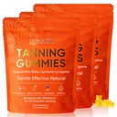 Skin Tanning Gummies, with Astaxanthin, Beta-Carotene, Lycopene & Vitamins, Radiant Healthy Skin, for a Natural, Golden Tan from Within, No Sun Required, 60 Count (3pcs)