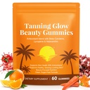 Astaxanthin Tanning Gummies Sun-Free for Women & Men, NO Sugar, With Beta Carotene, Vitamin ACDE Lycopene Enjoy a Tasty, Easy to Carry, No Water Making it Easy Enjoy a Healthy Tan Every Day 60Count