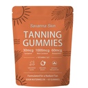 Savanna Skin Natural Tanning Gummies - Vitamin C & E, Astaxanthin & Beta Carotene for Radiant Glow & Hydration, Non-GMO Vegan Sugar-Free, 60 Count