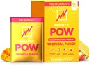 EBOOST POW Natural Pre Workout Powder - 15 Packets, Tropical Punch - Preworkout Energy Booster Gym Supplement Drink Mix for Hombre and Women - Performance, Joint Mobility Support - Gluten-Free