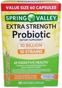 60 Spring Valley Extra Strength Probiotic Capsules 10 Billion CFU 10 Strains '24