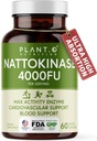 Nattokinase Suplemento con Max Enzyme Support - 4,000 FU Por Serving - Premium Nattokinase Formula for Heart Health Support - 60 cápsulas - Made in USA