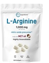 Micro Ingredients L-Arginine 1000mg with MCT Oil, 300 Softgels | Nitric Oxide Precursor* for Men & Women | Extra Strength Amino Acid Formula for Daily Wellness | Non-GMO, Gluten Free, No Soy