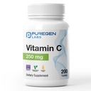 Puregen Labs Vitamin C 250 MG Supports a Healthy Immune System & Antioxidant Protection | Non-GMO | Gluten Free - 200 Tablets