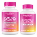 Pink Stork Mood + Wellness Bundle - Cortisol Complex + Magnesium Glycinate, Mood and Well-Being, Calm, Stress Support, Energy