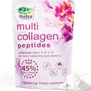 Multi Collagen Peptides Powder, 2LB | (Type I, II, III, V, X) with HyaluronicAcid, Biotin & Vitamin C,Supports Hair, Skin & Joint Health,Unflavored