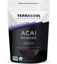 Terrasoul Superfoods Organic Acai Berry Powder, 4 Oz, Freeze-Dried for Freshness, Omega Fats Boost for Smoothie Bowls, and Antioxidant-Packed Superfoods Recipes