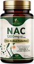 N-Acetyl-L-Cysteine (NAC) 1200 mg Per Serving - NAC Supplements for Lung Health & Immune Support, Liver Support & Antioxidants, Freefrom N-Acetylcysteine, Gluten Free, Non-GMO - 120 Veggie Capsules