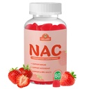NAC Gummies 1200mg for Adults,Support Immune Support Liver & Lung Health,Sugar-Free, Strawberry Flavor, 60 Counts