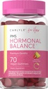 Carlyle Hormonal Balance for Women ' PMS Supplement TEN 70 Gummies ← Complejo de vitaminas Silencio con Iron TEN Vegan, Non-GMO, Gluten Free ← para Her