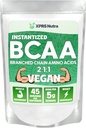 XPRS Nutra BCAA Powder - Suplemento de Aminoácidos para Hombres - Suplementos de entrenamiento de BCAA desfavorados - Suplementos de gimnasio para hombres - Suplementos de Aminoácidos para Mujeres para la recuperación de postes de gimnasio (8 onzas)
