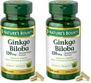 Nature's Bounty Ginkgo Biloba Capsules 120mg, Memory Support Supplement, Supports Brain Function and Mental Alertness, 100 Capsules (Pack of 2)
