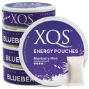 XQS Functional Energy Pouches – 5 Pack Blueberry Mint 100mg Caffeine, Zero Sugar & Nicotine Free Pouches for Energy Boost, Focus & Clarity – 20 All-White Caffeine Pouches Per Tin