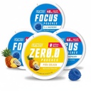 GRINDS Pouches Variety Pack: 3 Zero.0 Piña Colada (Caffeine Nicotine Free) & 3 Focus Blue Raspberry (40mg Alpha GPC L Theanine) Flavored Pouches
