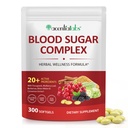 Blood Sugar Complex | Advanced Formula with 20 Herbs and Vitamins with Cinnamon, Turmeric, Black Pepper, Licorice and More, Plant-Based Blood Sugar Support Supplement, Vegan, Non-GMO, 300 Capsules
